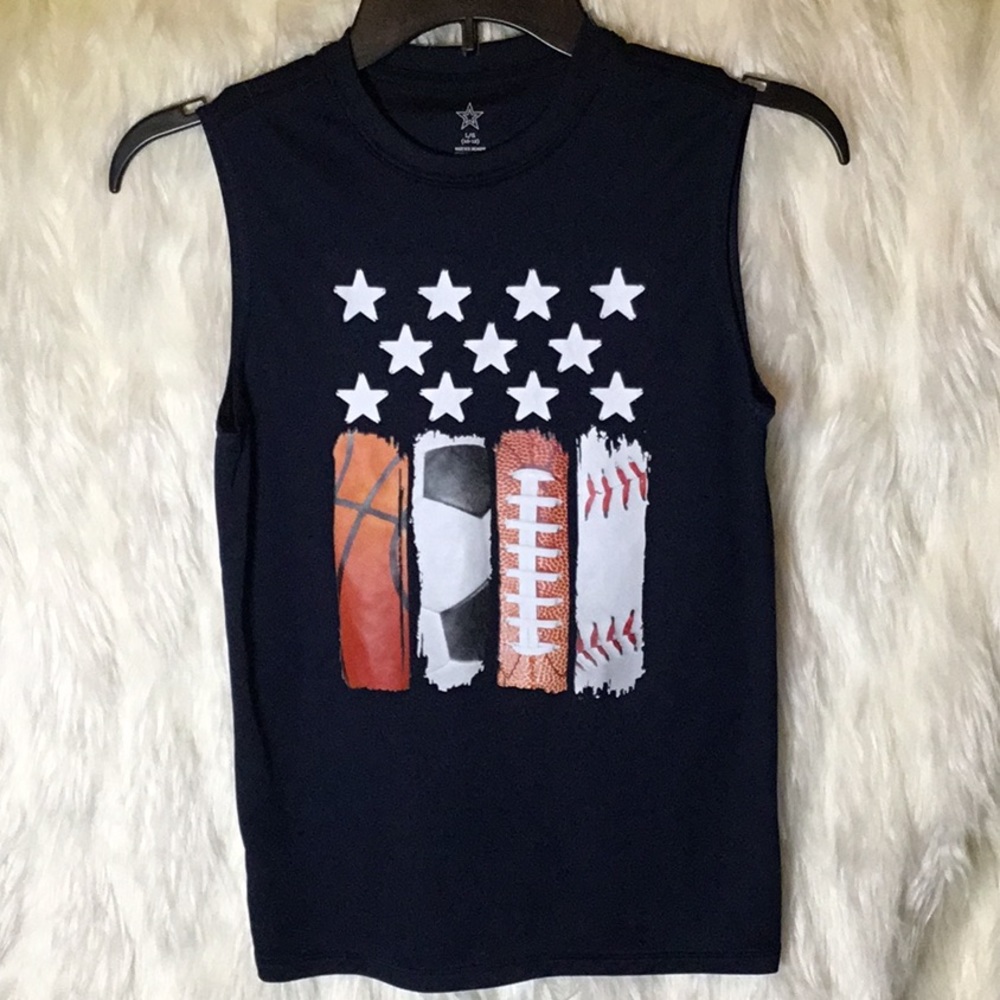 Boys sz 10-12 Athletic muscle T